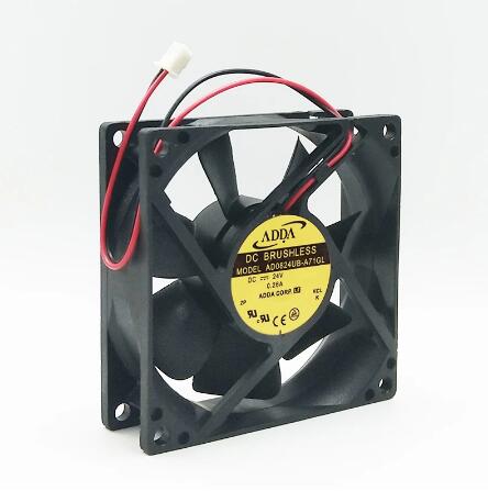 Original ADDA AD0824UB-A71GL Cooling Fan 24V 0.26A 2.16W 2wires AD0824UB-A71GL Fans